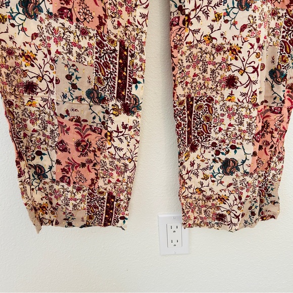 Drew Anthropologie Festival Pants Patchwork Metallic Wide Leg Women's Size Small - Picture 7 of 14